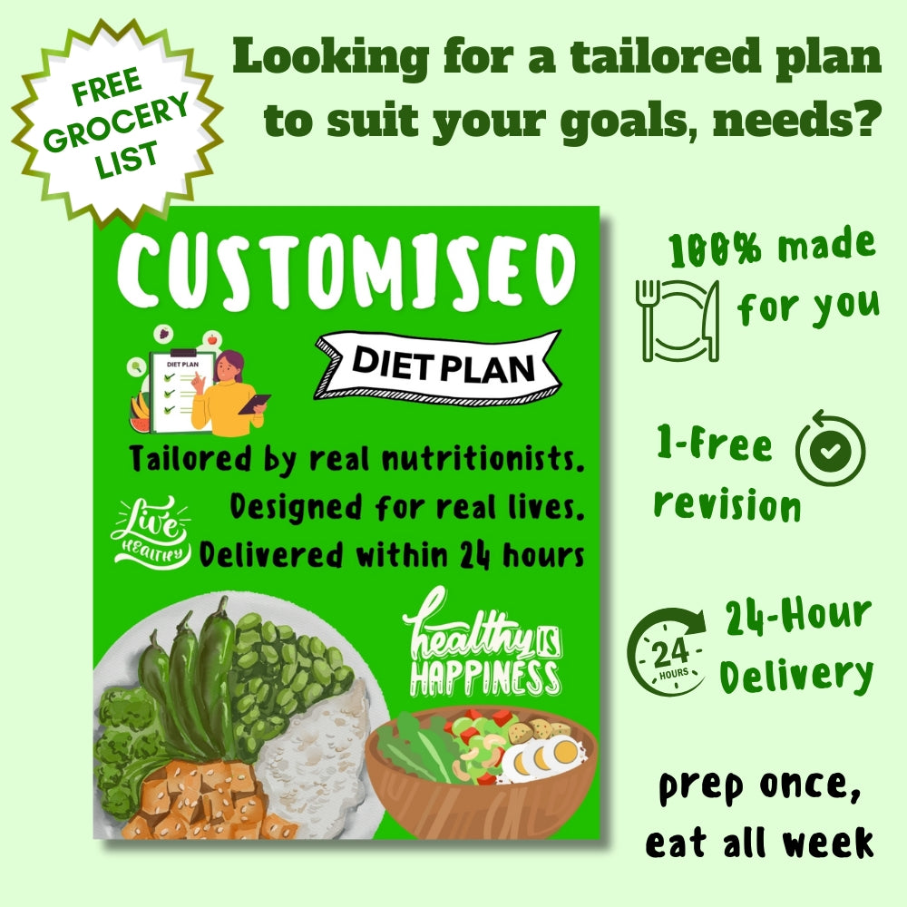 Customised Diet Plan- 50% OFF